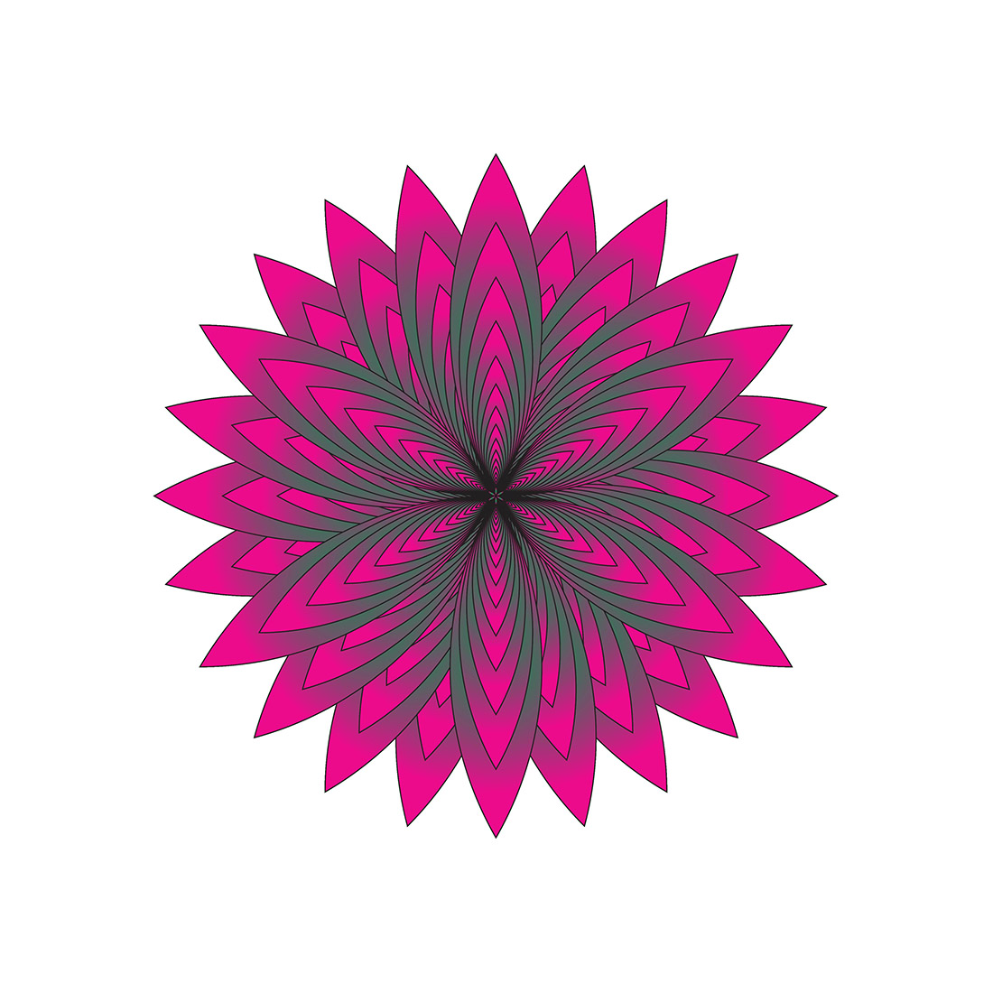 Simple Flower Design Vector Image Template cover image.