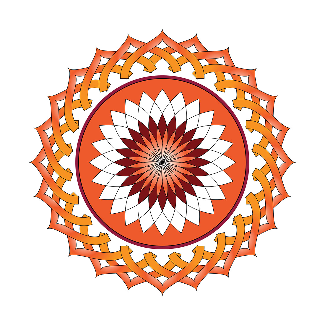 Mandala Design Vector Image Template cover image.