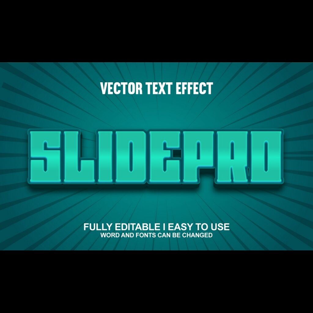 Fully Editable Vector 3D Text Effect - MasterBundles