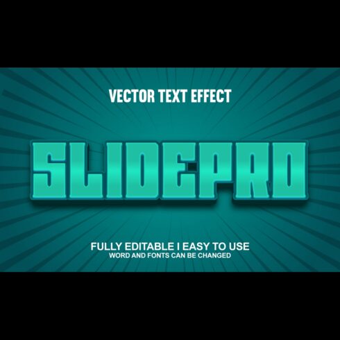 Fully Editable Vector 3D Text Effect cover image.