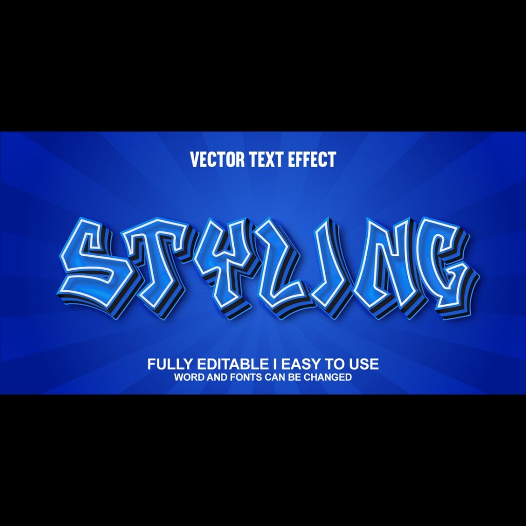 Fully Editable Vector 3D Text Effect - MasterBundles