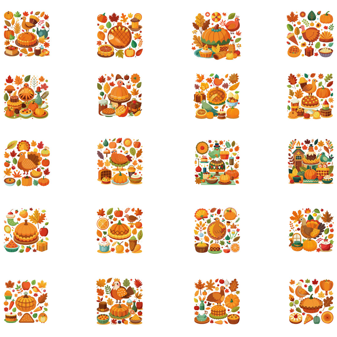 Happy thanksgiving day vector illustration preview image.