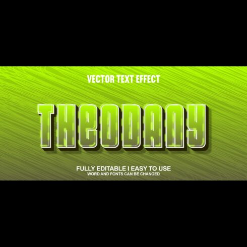 Fully Editable Vector 3D Text Effect cover image.