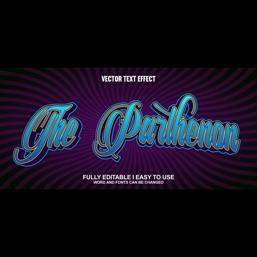 Fully Editable Vector 3D Text Effect - MasterBundles