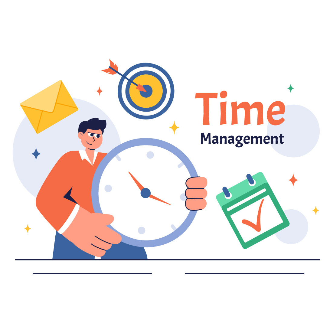 15 Time Management Planning Illustration preview image.