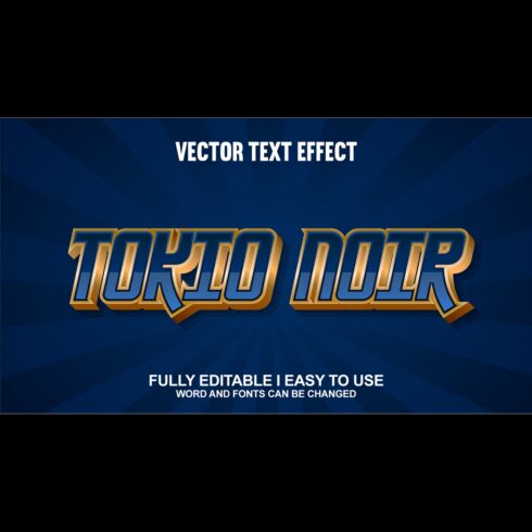 Fully Editable Vector 3D Text Effect cover image.