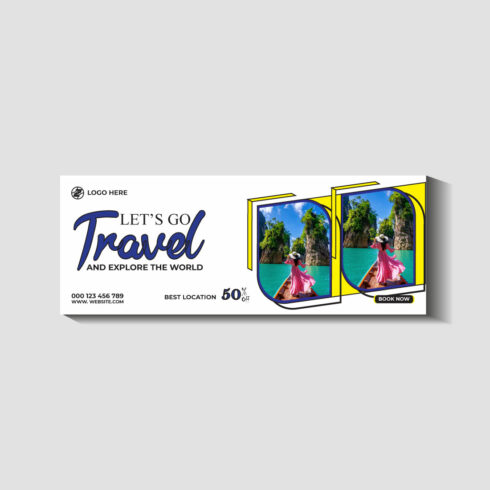 travel and tourism instagram post or social media post template cover image.