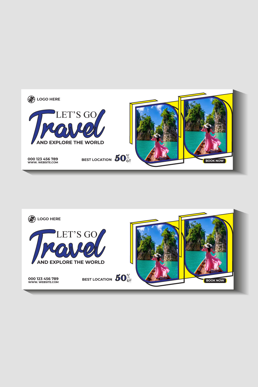 travel and tourism instagram post or social media post template pinterest preview image.