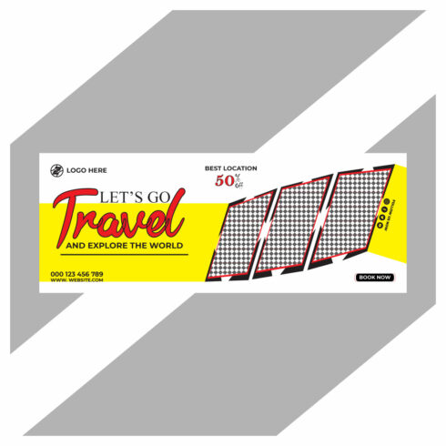 travel and tourism instagram post or social media post template cover image.