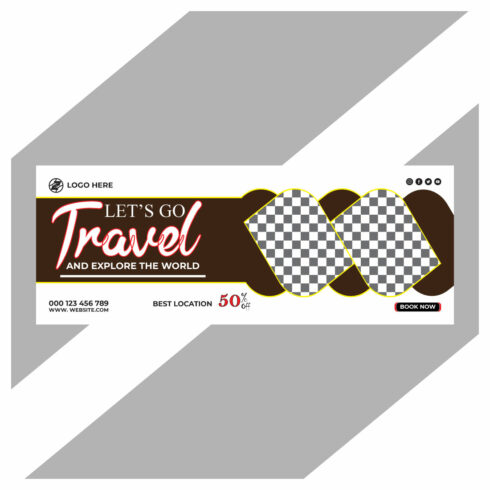 travel and tourism instagram post or social media post template cover image.