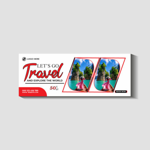 travel and tourism instagram post or social media post template cover image.