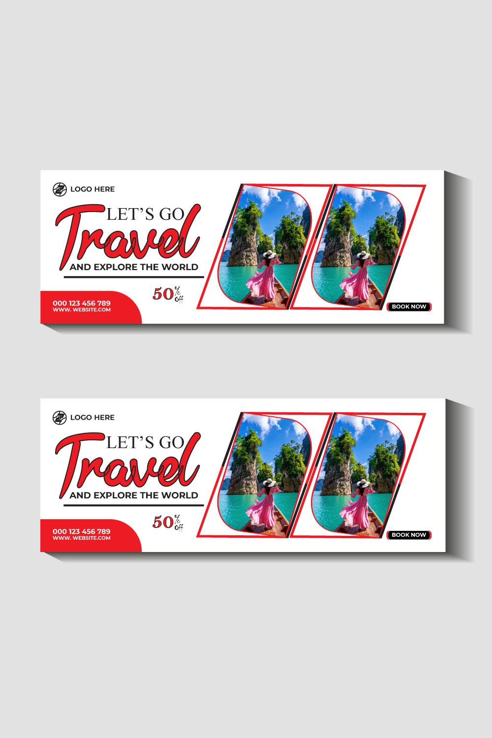 travel and tourism instagram post or social media post template pinterest preview image.