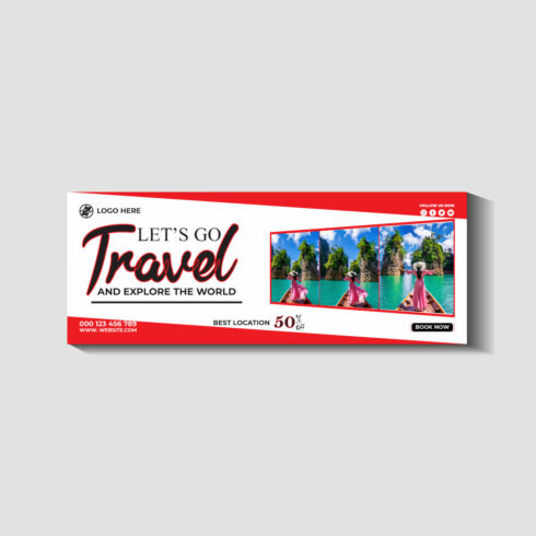 travel and tourism instagram post or social media post template cover image.