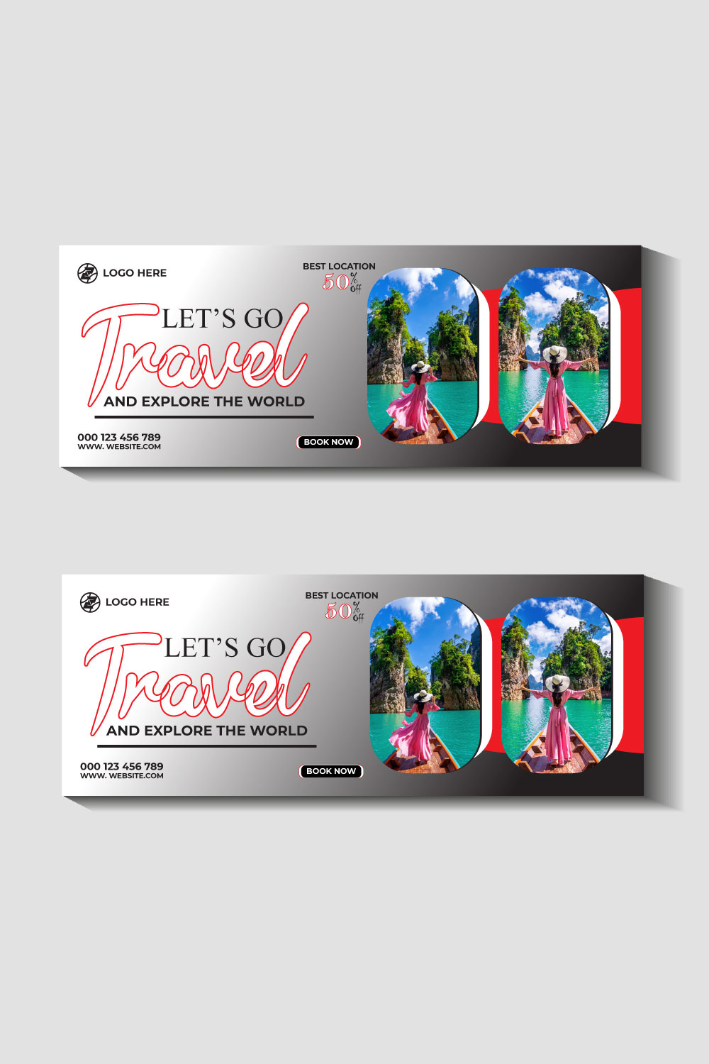 travel and tourism instagram post or social media post template pinterest preview image.