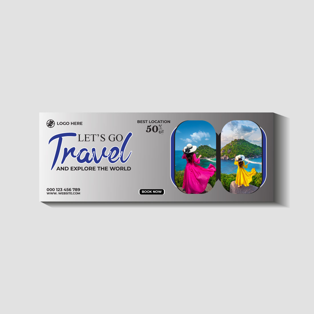 travel and tourism instagram post or social media post template cover image.