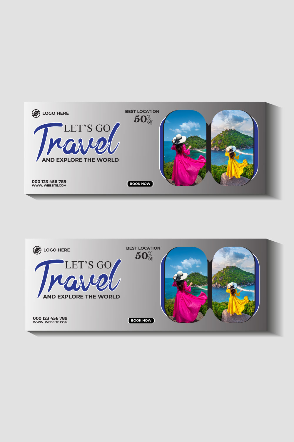 travel and tourism instagram post or social media post template pinterest preview image.