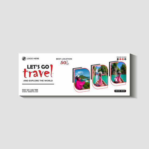 travel and tourism instagram post or social media post template cover image.