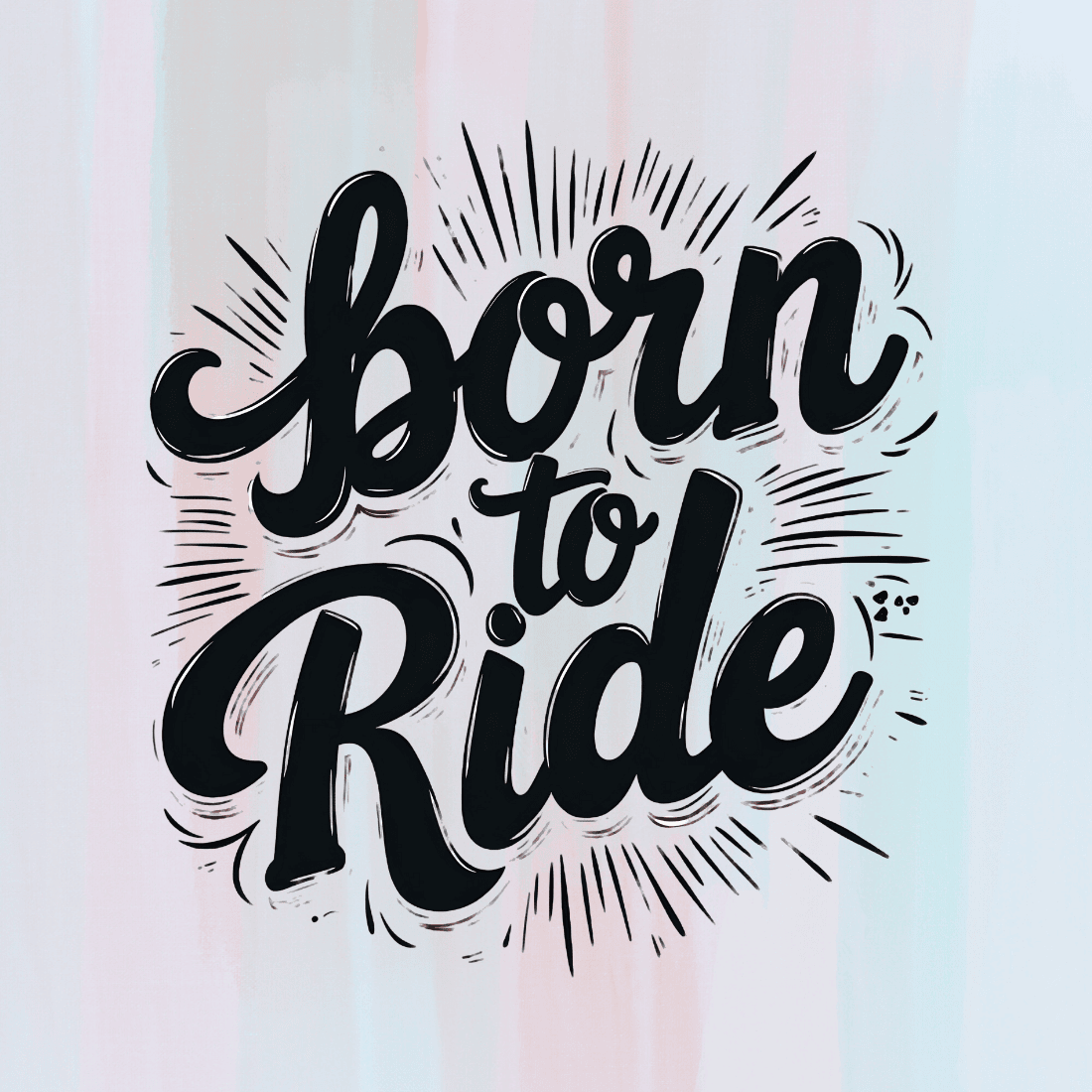 Born to Ride Typography T-shirt Design preview image.