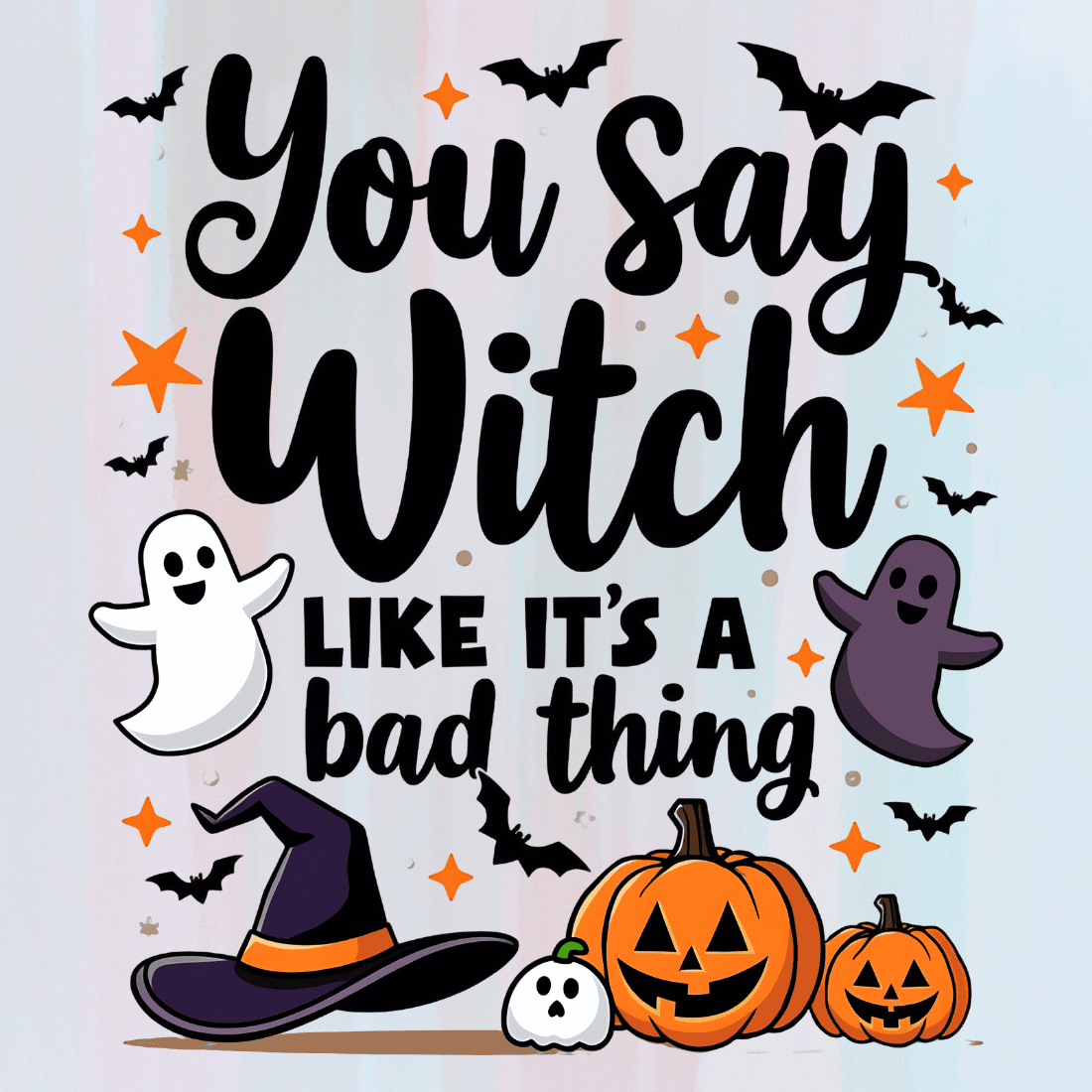 Funny Witch Quote for Witch Lovers T-shirt Design preview image.