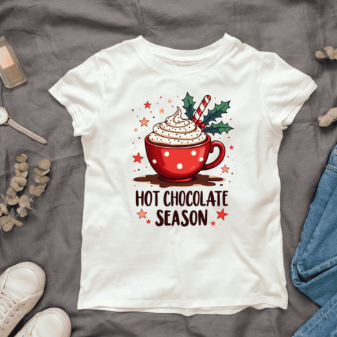 Festive Drink T-shirt Design cover image.