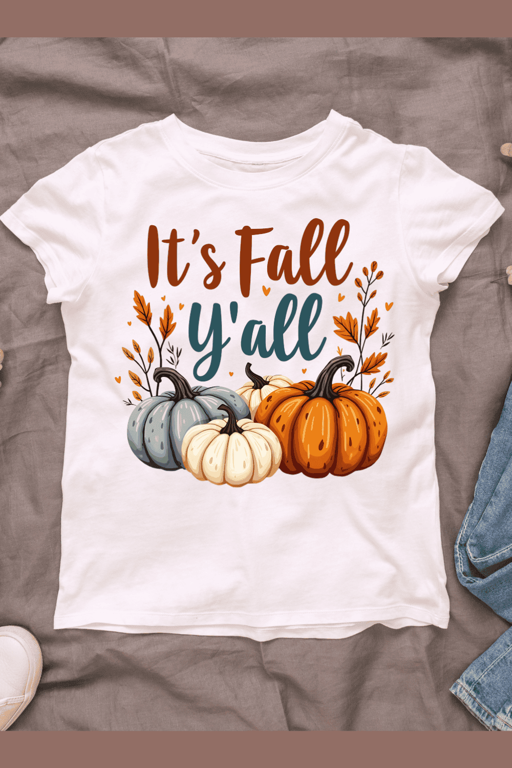 Fall T-shirt Design pinterest preview image.