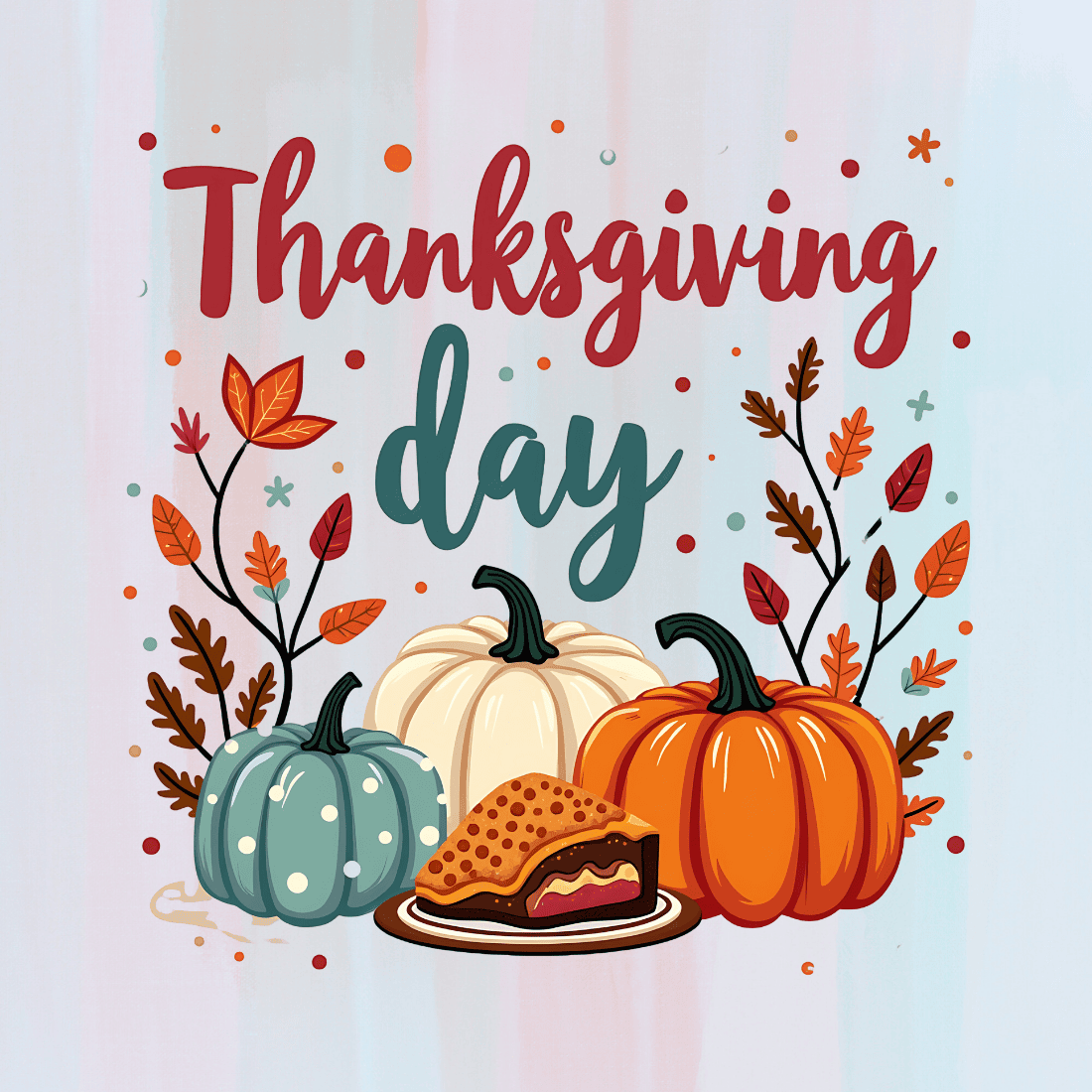 Thanksgiving Day T-shirt Design preview image.