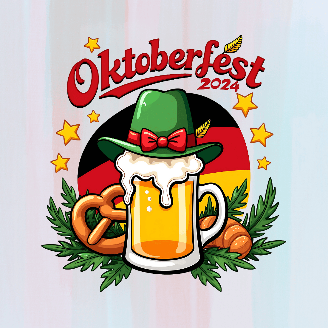 Oktoberfest T-shirt Design preview image.