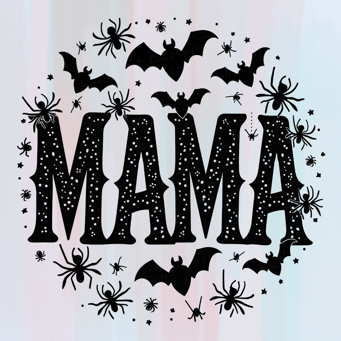 Spooky Mama T-shirt Design preview image.