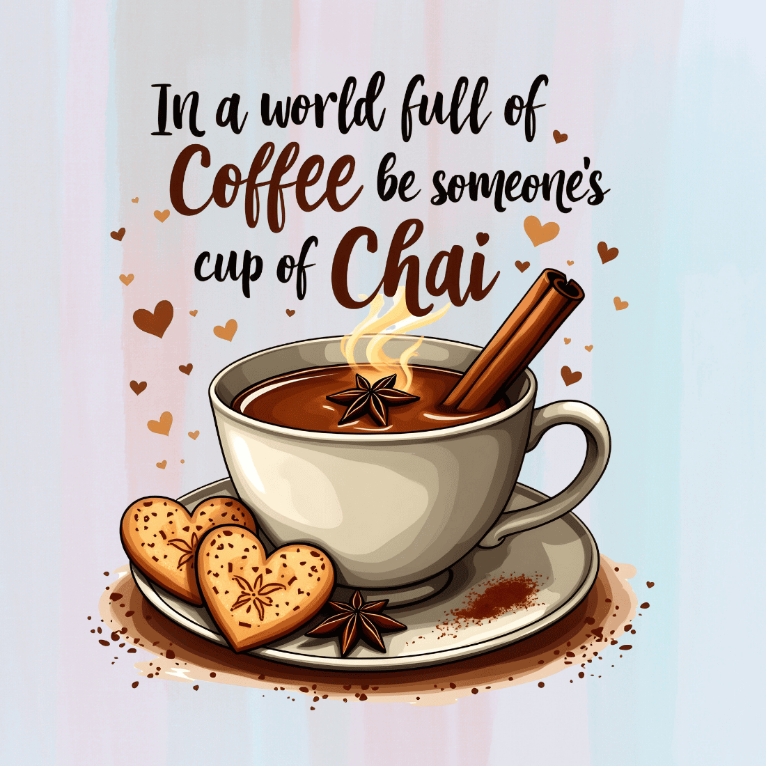 Unique Chai Lover T-shirt Design preview image.