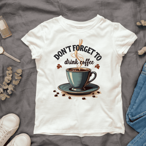 Vintage Coffee Cup T-shirt Design cover image.