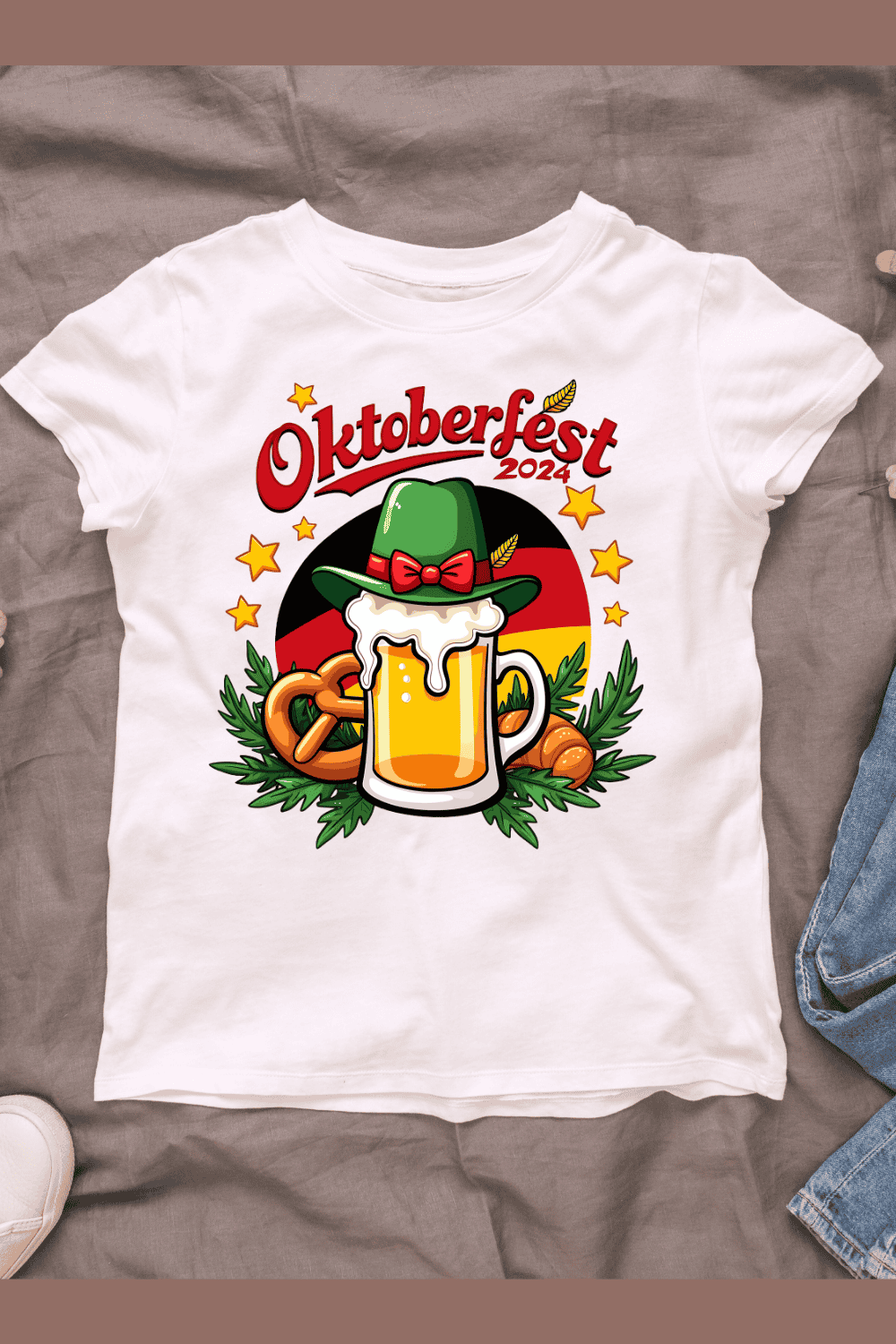 Oktoberfest T-shirt Design pinterest preview image.