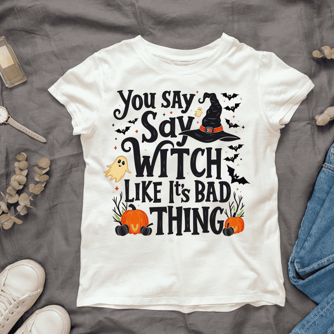 Witch Lovers T-shirt Design cover image.