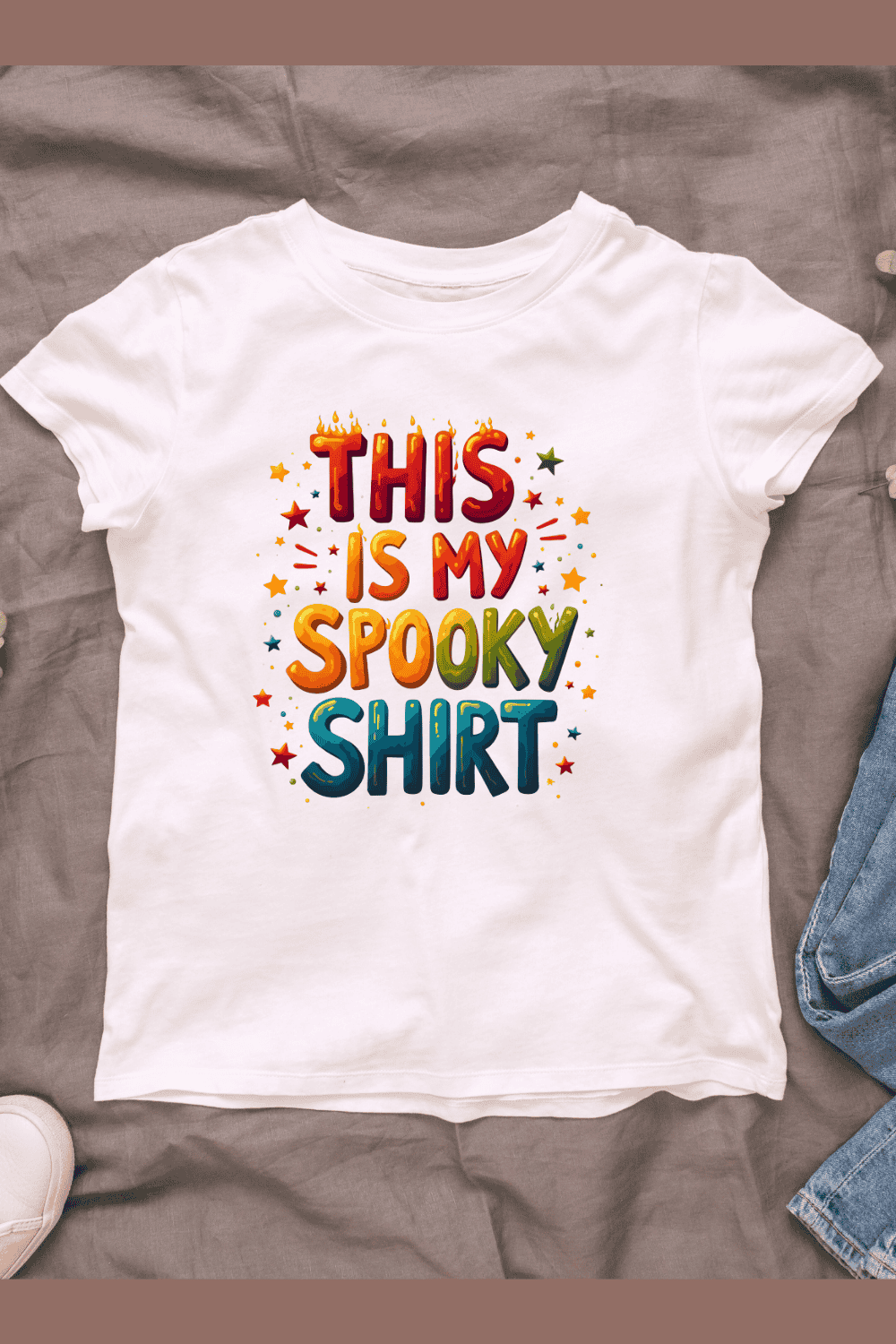 Spooky T-shirt Design pinterest preview image.