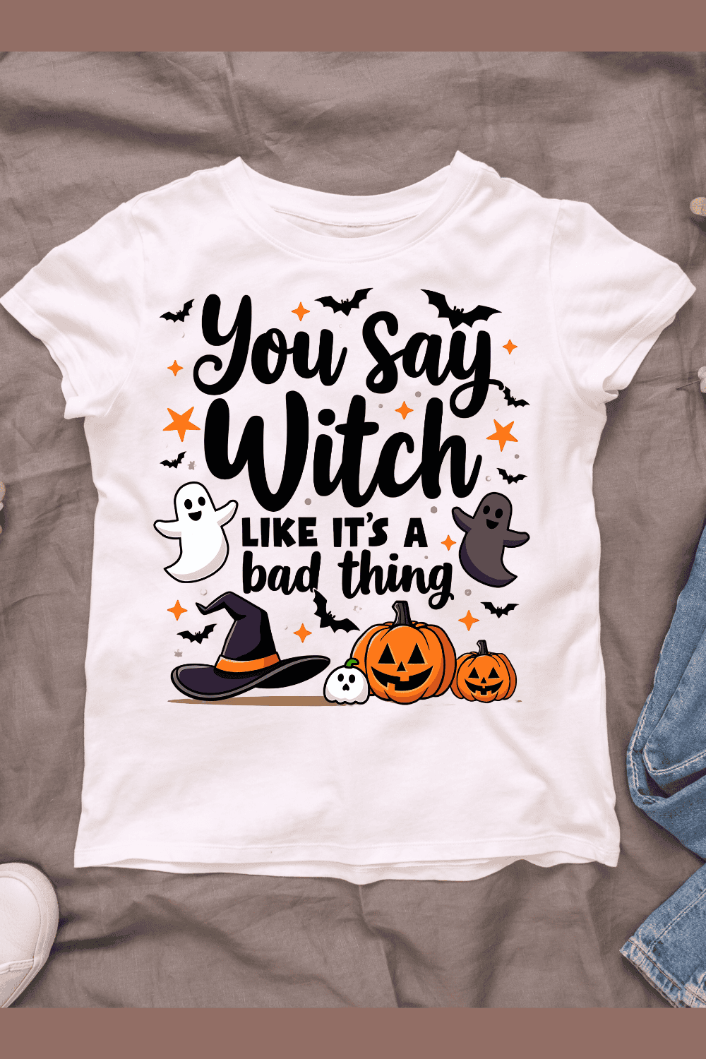 Funny Witch Quote for Witch Lovers T-shirt Design pinterest preview image.