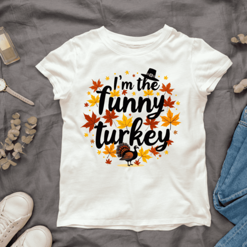 Funny Turkey Quote T-shirt Design cover image.