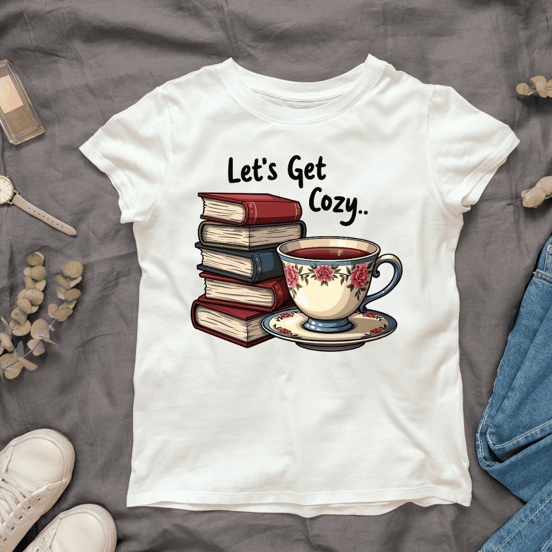 Let's Get Cozy with Books and Tea cover image.