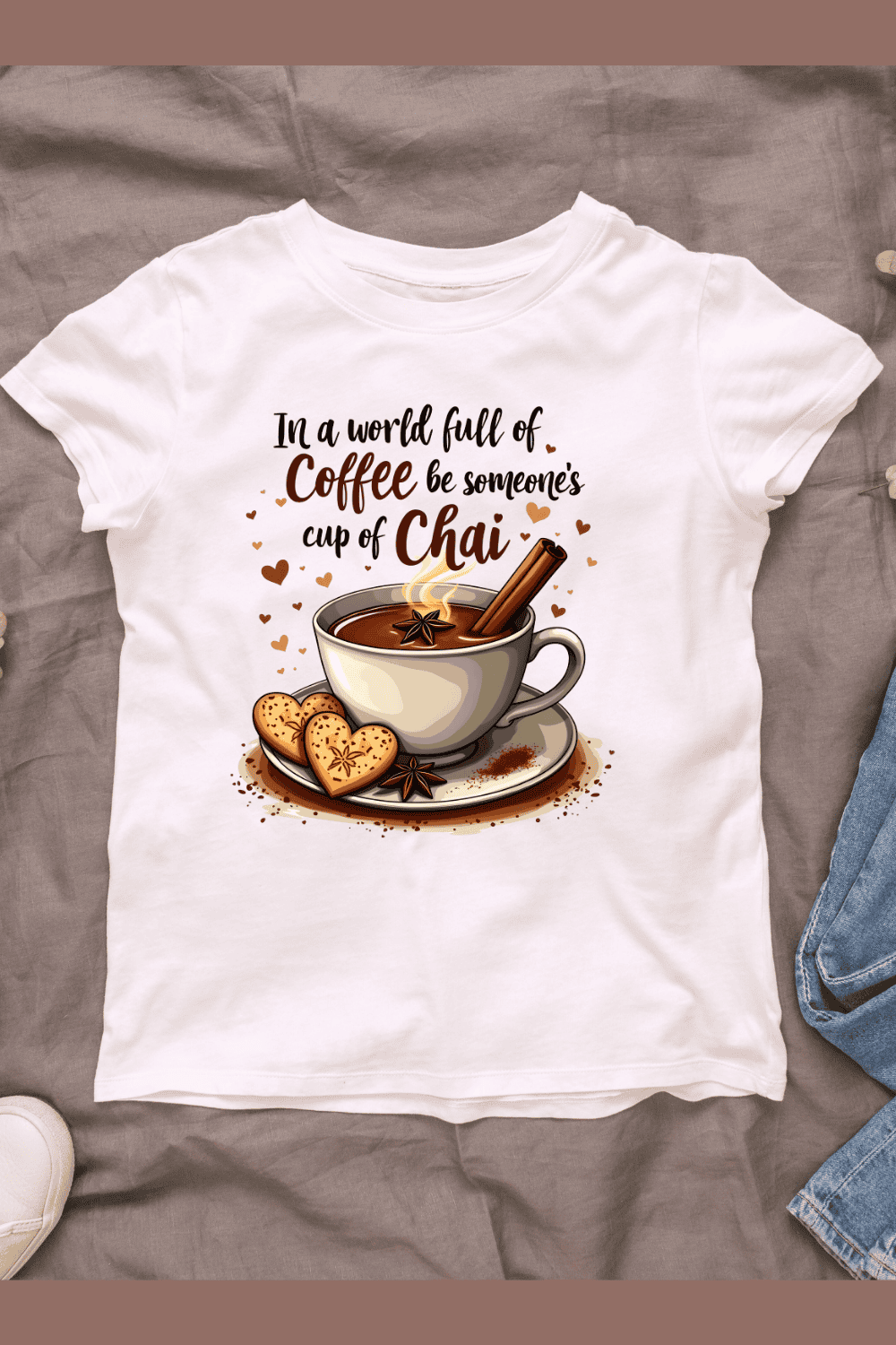 Unique Chai Lover T-shirt Design pinterest preview image.