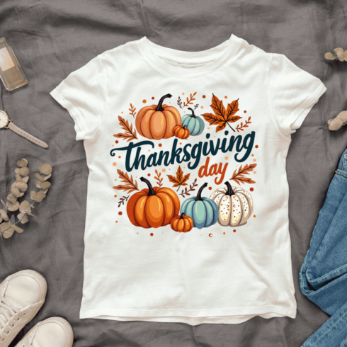 Thanksgiving T-shirt Design cover image.