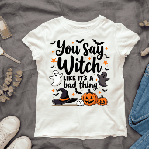 Funny Witch Quote for Witch Lovers T-shirt Design cover image.