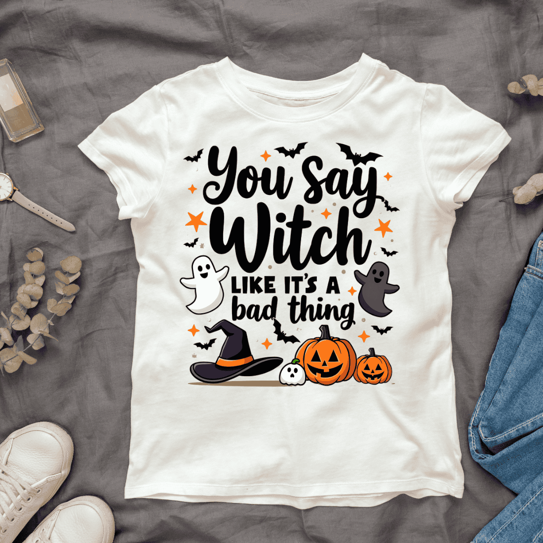 Funny Witch Quote for Witch Lovers T-shirt Design cover image.