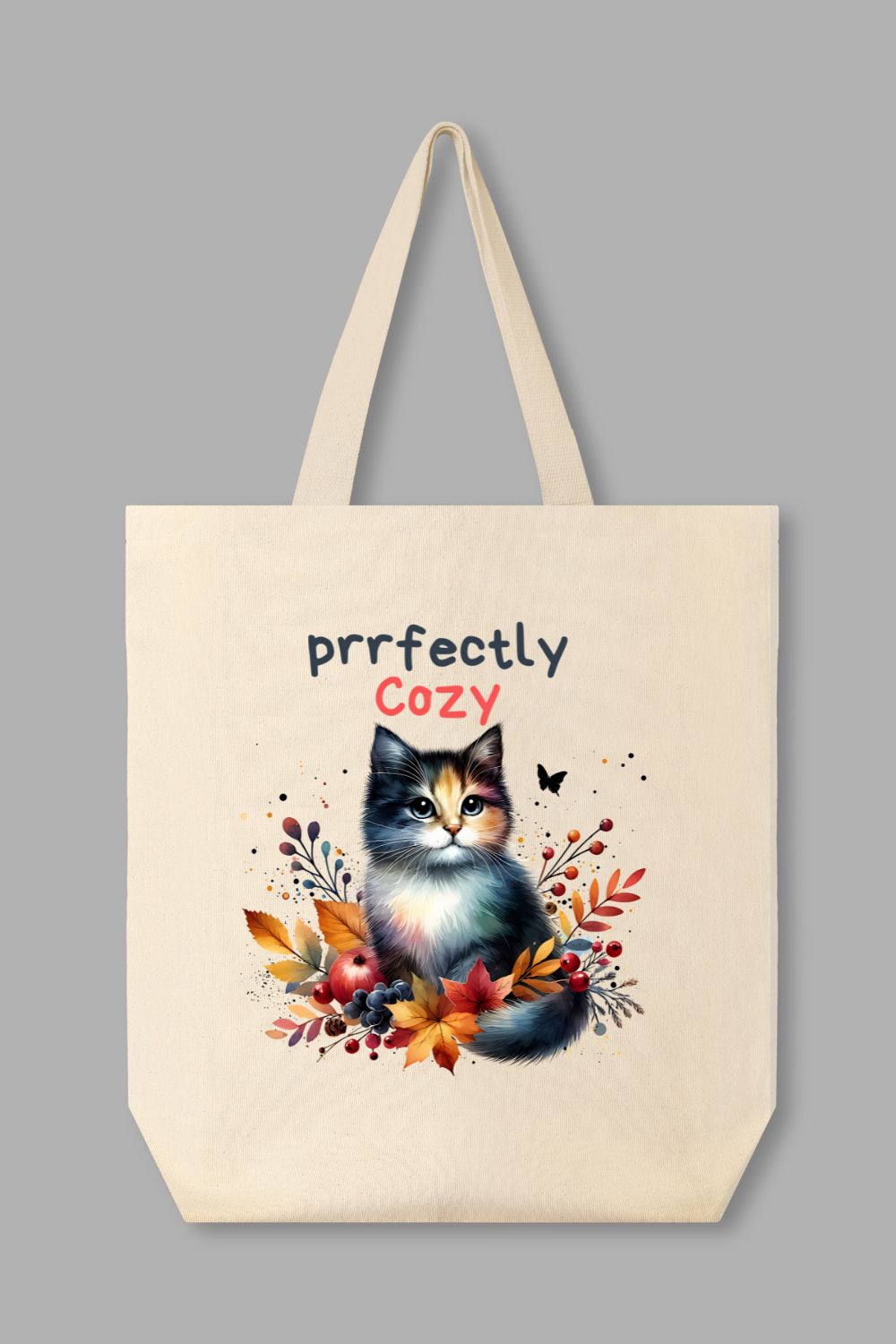 Purrfectly Cozy T-shirt graphic pinterest preview image.