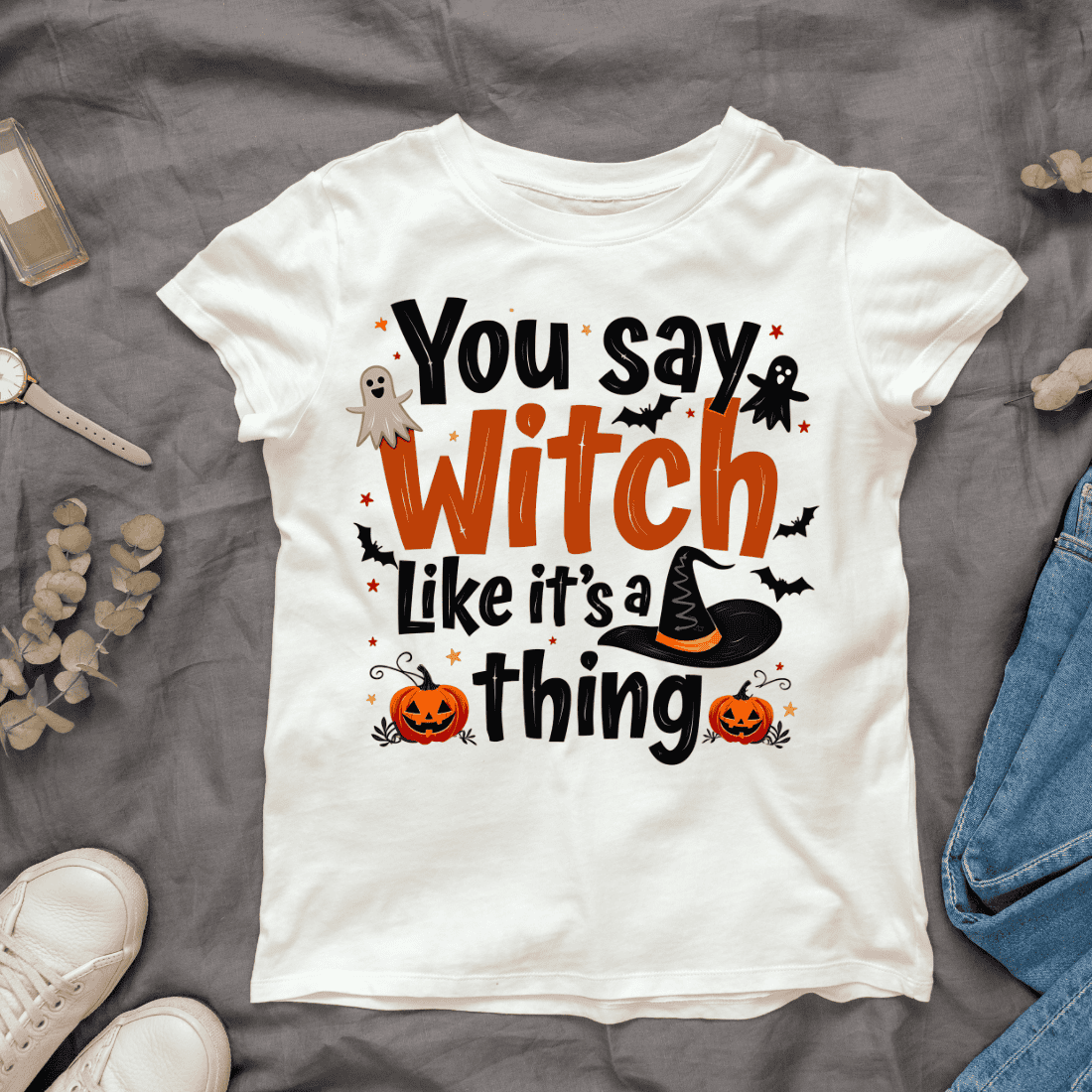 Witch Quote for Witch Lovers T-shirt Design cover image.