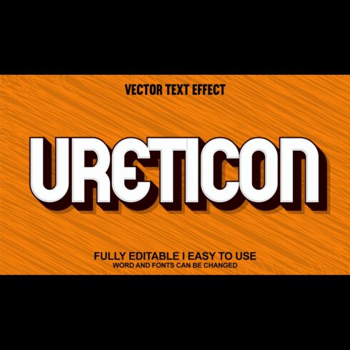 Fully Editable Vector 3D Text Effect cover image.