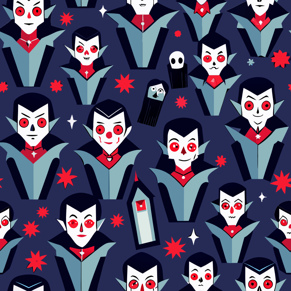 vampires and coffins pattern 106