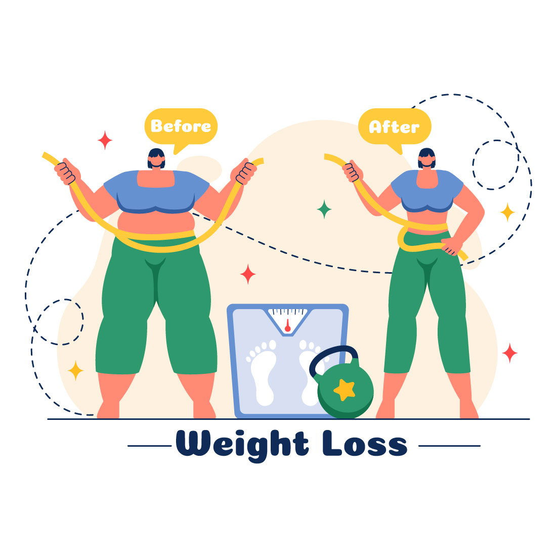 15 Weight Loss Progress Illustration preview image.