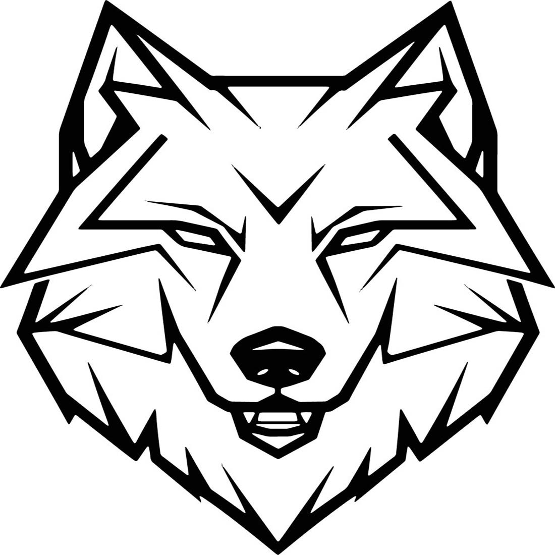 Wolf head logo, wolf logo cover image.