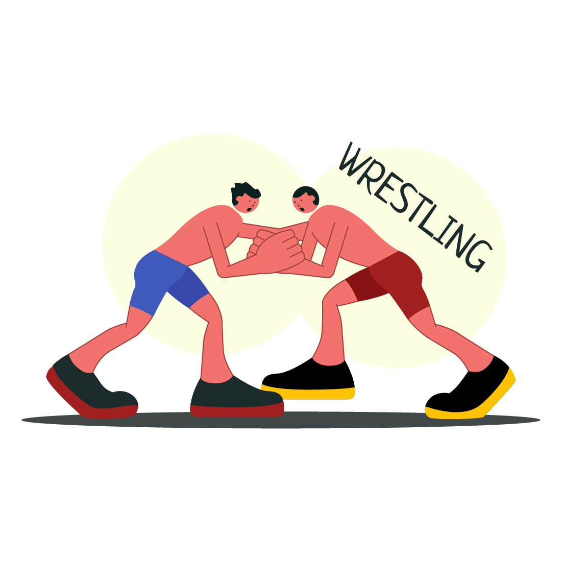 9 Wrestling Sport Illustration preview image.