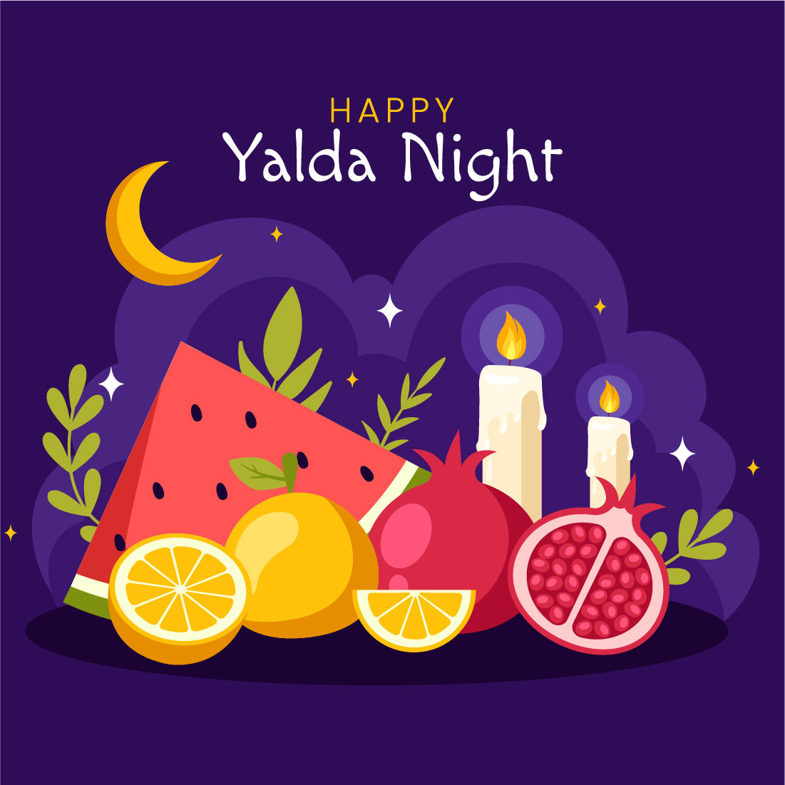 13 Happy Yalda Night Illustration cover image.