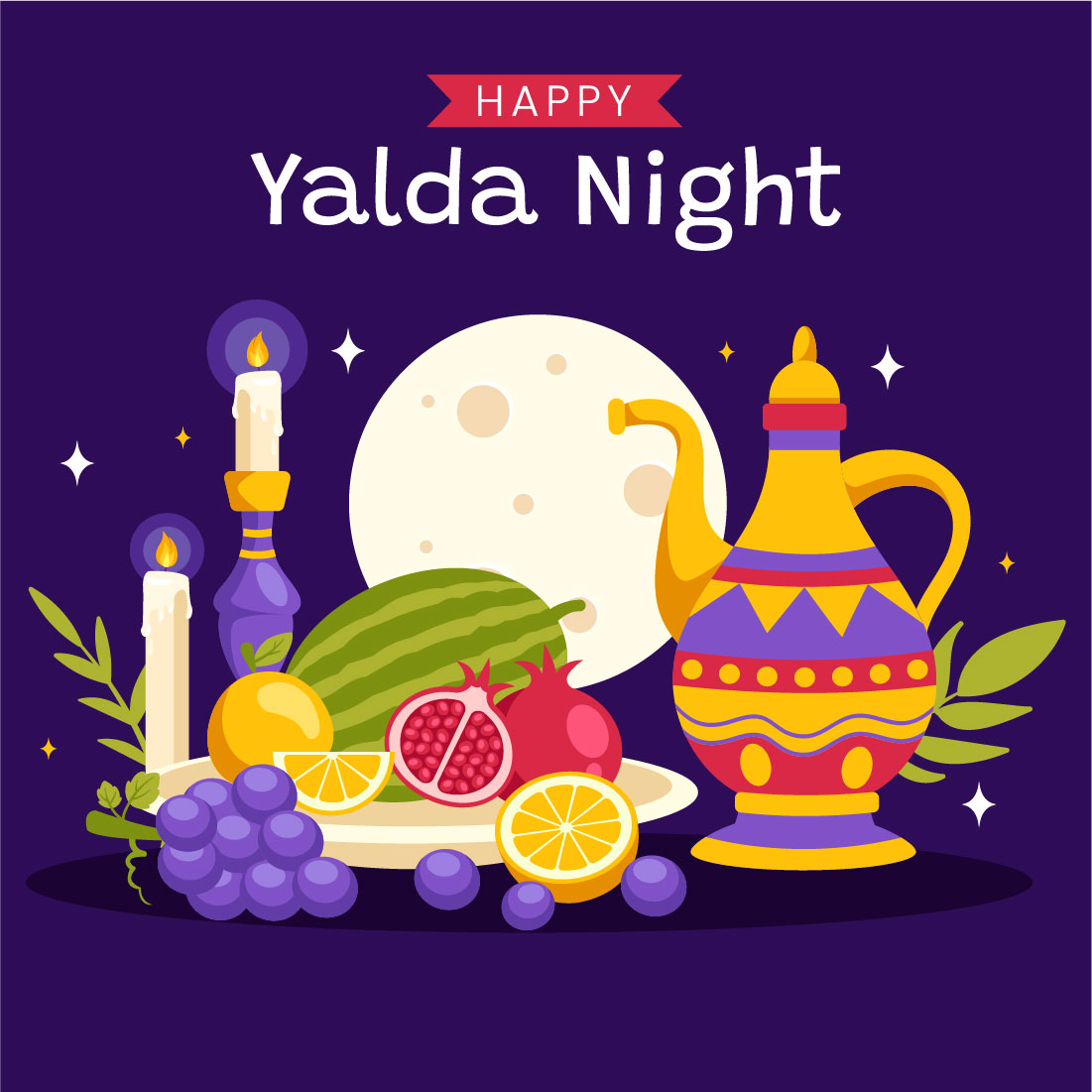 13 Happy Yalda Night Illustration preview image.