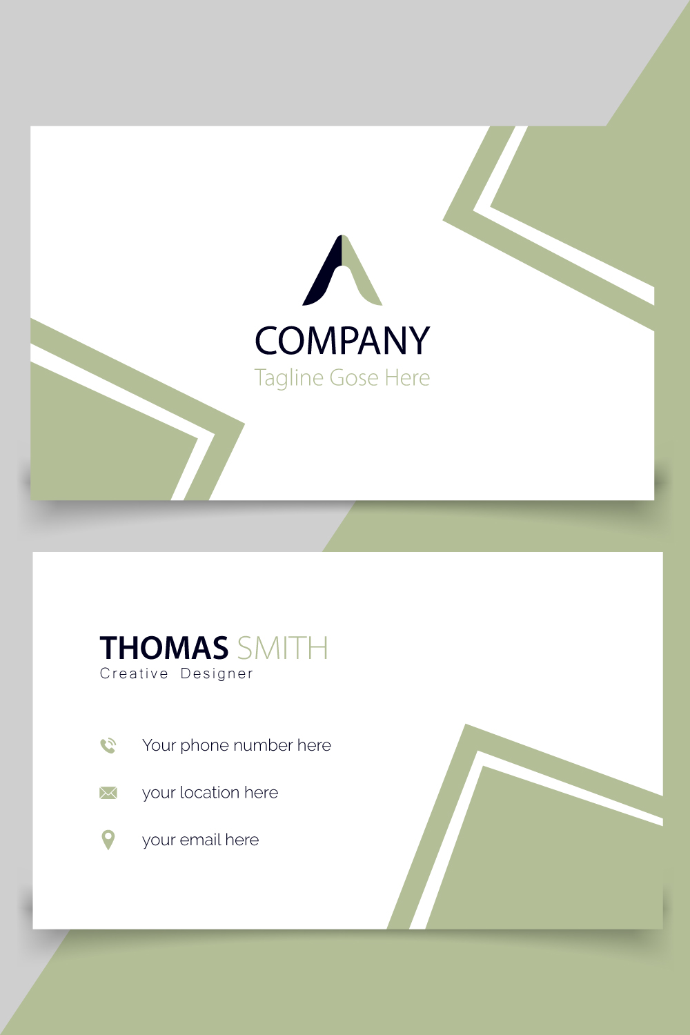 Creative business card professional template pinterest preview image.